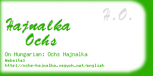 hajnalka ochs business card